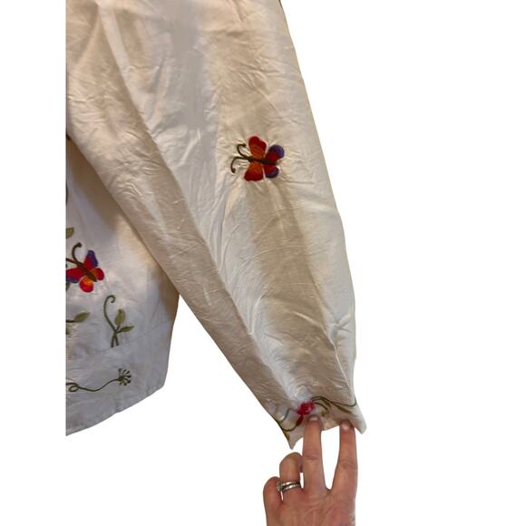 Neiman Marcus Vintage Women Silk Jacket Boho Festival Preppy Old Money Floral 12 - Picture 5 of 12